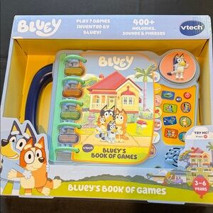 V Tech Bluey’s Book of Games - 14 Interactive Pages for ages 3-6 NWT (in box)